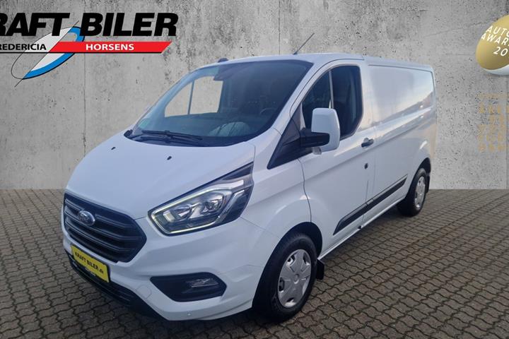 Hvid Ford Transit Custom 300 L1 fra 2023 set udefra