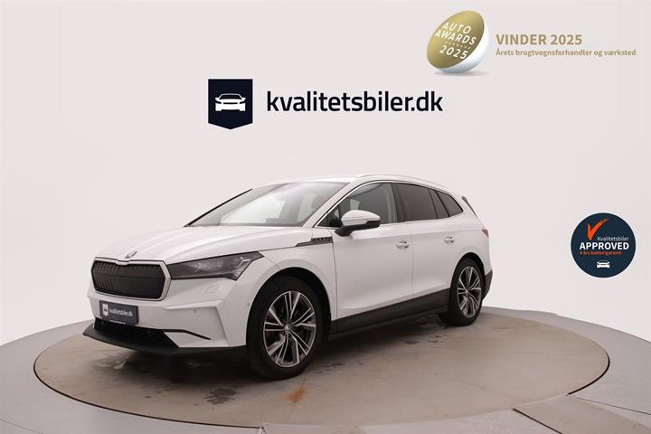 Hvid Skoda Enyaq fra 2022