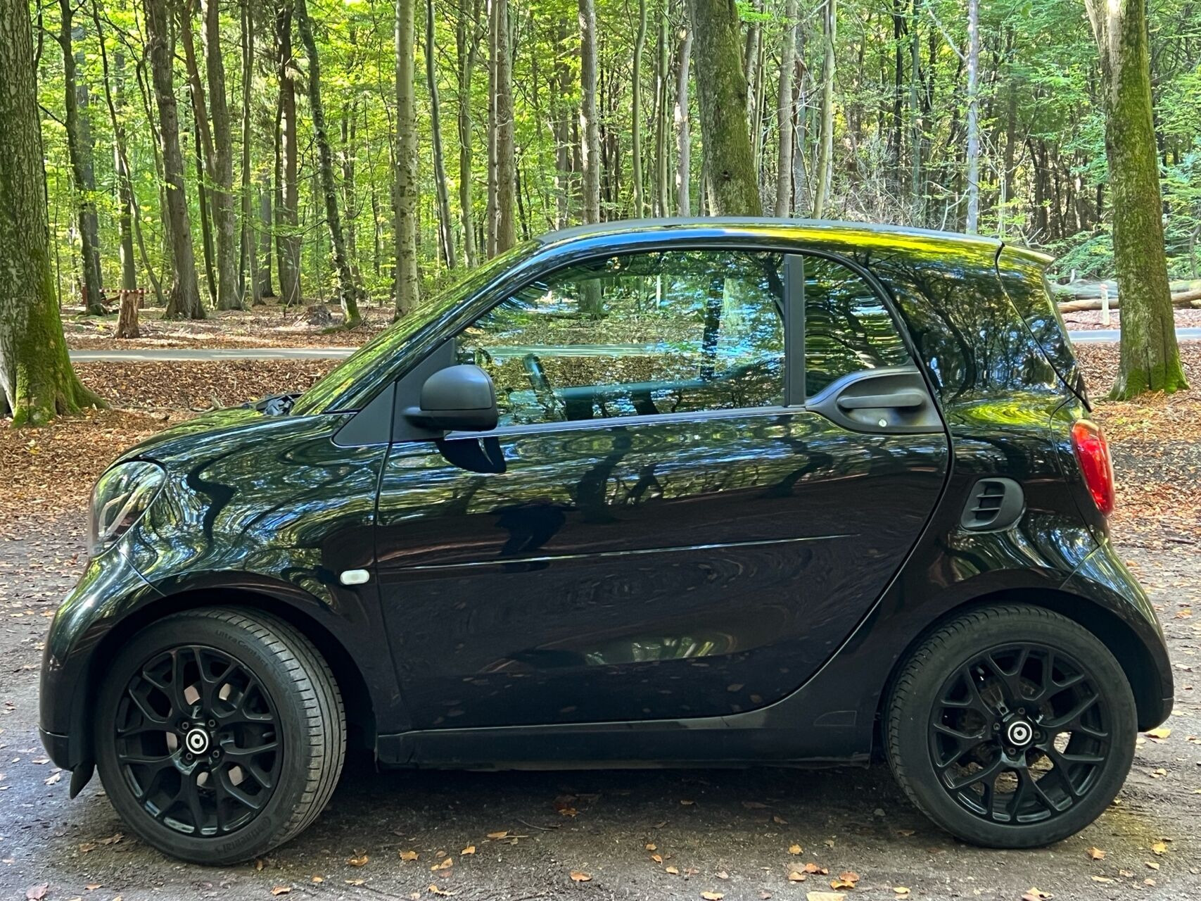 Sort Smart Fortwo fra 2015 set udefra