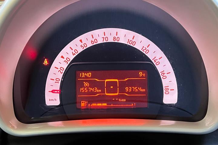 Sort Smart Fortwo fra 2015 set indefra