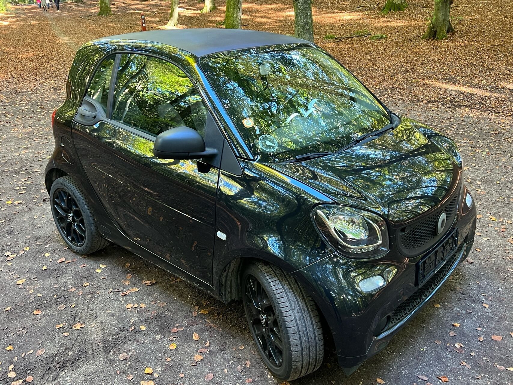 Sort Smart Fortwo fra 2015 set udefra