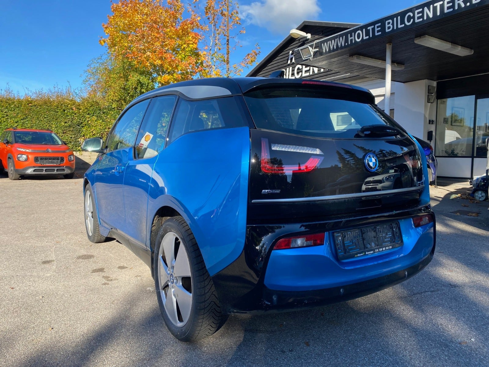 Blå BMW i3 fra 2018
