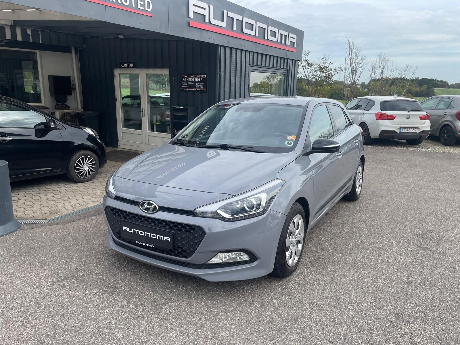 Grøn Hyundai i20 fra 2016