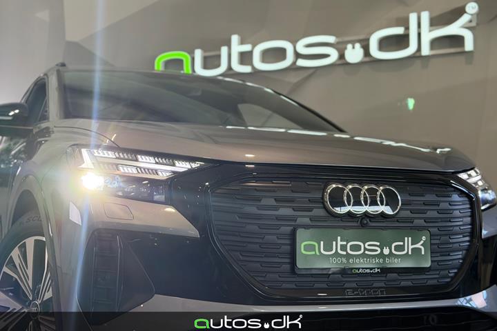Grå Audi Q4 e-tron fra 2023