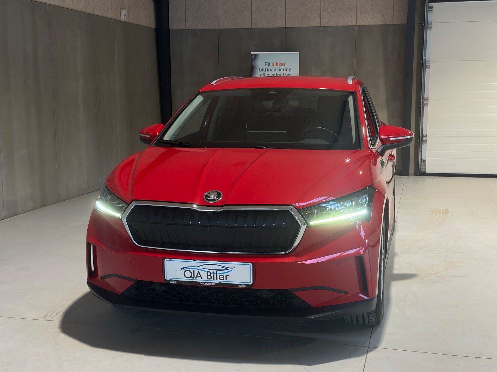 Rød Skoda Enyaq fra 2021