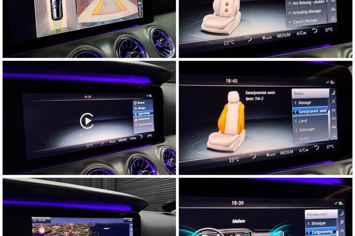 Blå Mercedes E400 fra 2017