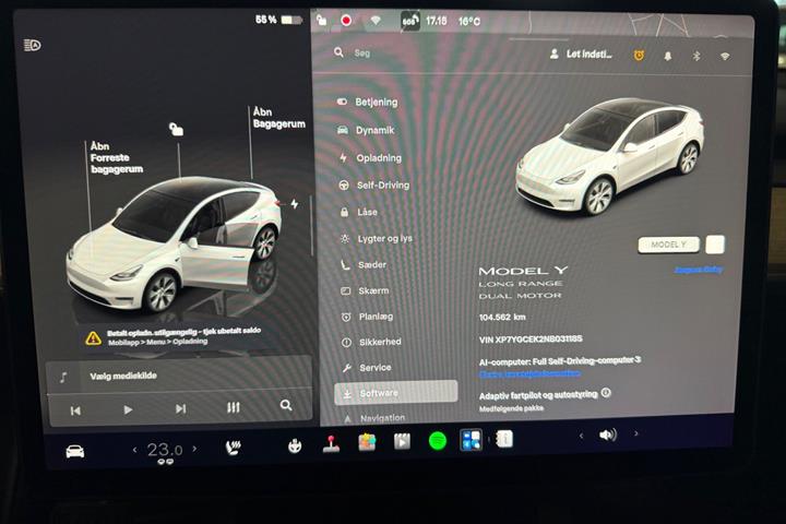 Hvid Tesla Model Y fra 2022