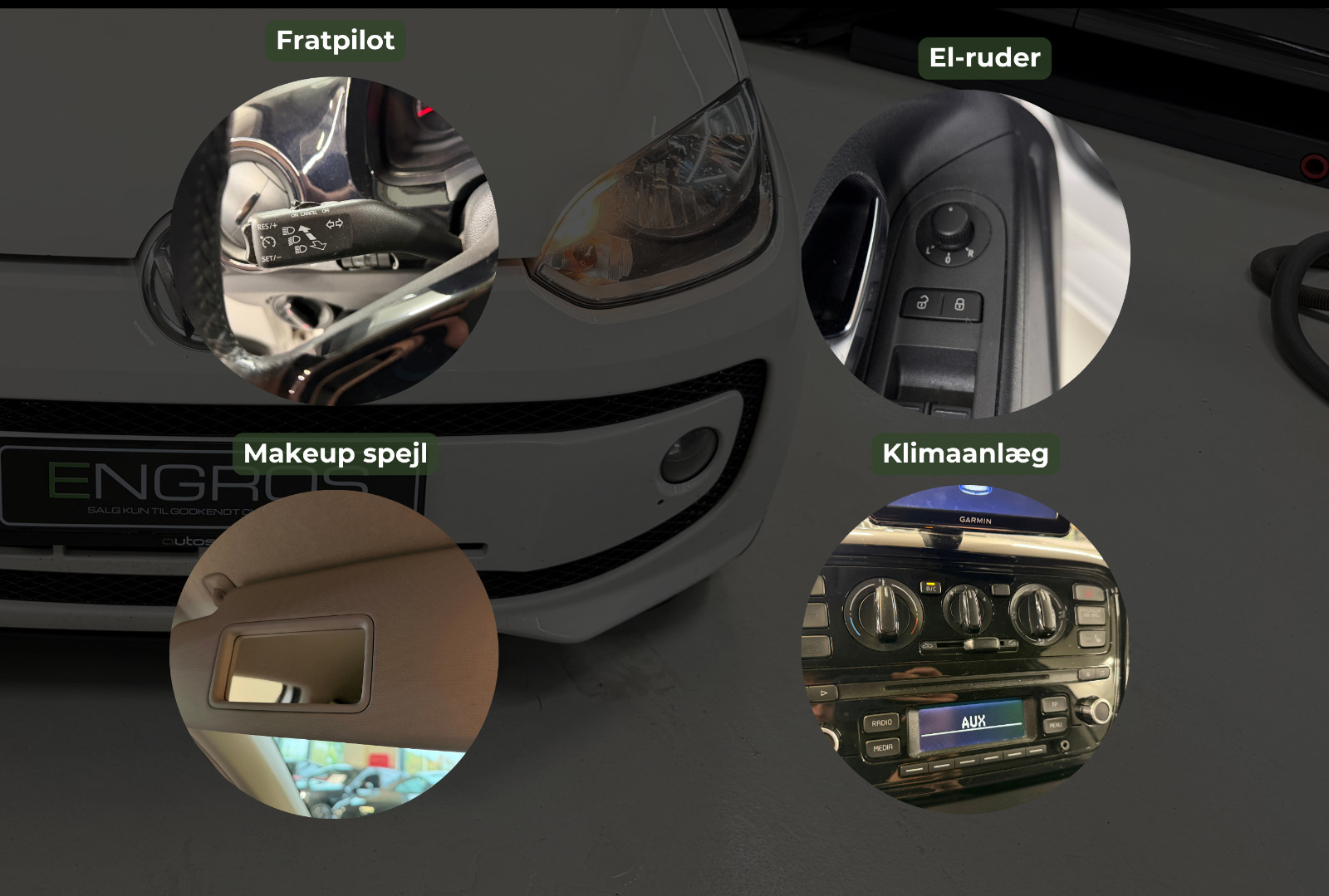 Hvid VW UP! fra 2016