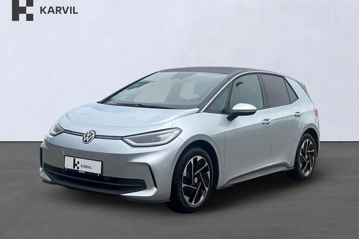 Sølv VW ID.3 fra 2024 set udefra