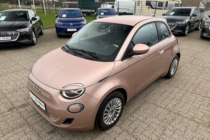 Grå Fiat 500e fra 2024