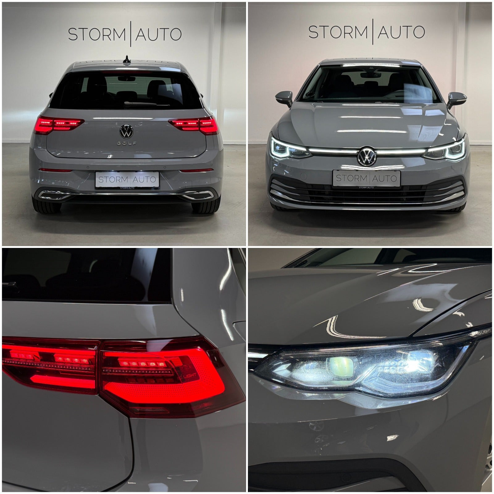 Grå VW Golf VIII fra 2020