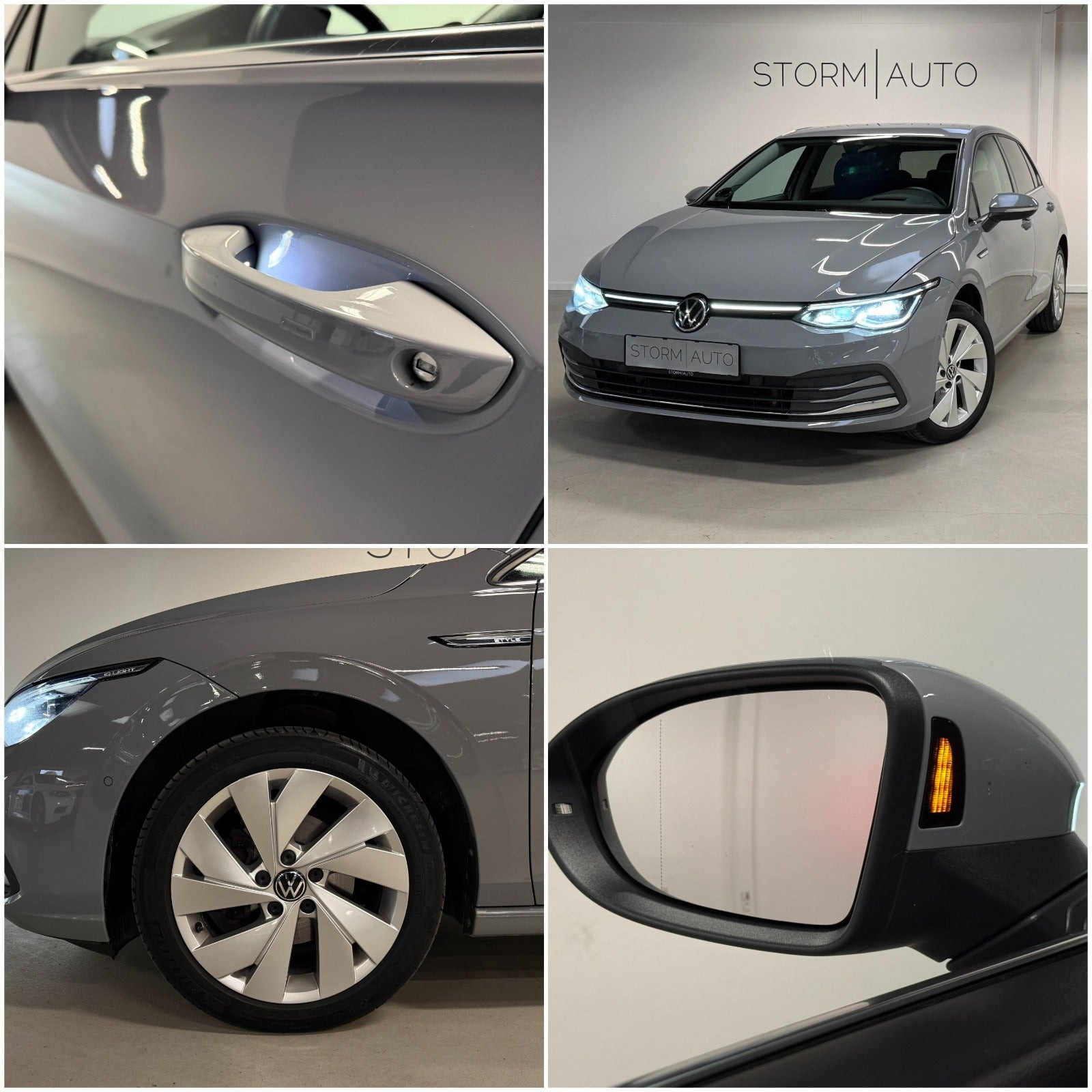 Grå VW Golf VIII fra 2020