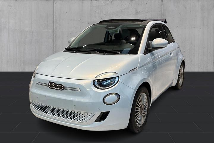 Blå Fiat 500e fra 2024