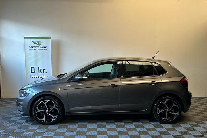 Gul VW Polo fra 2019