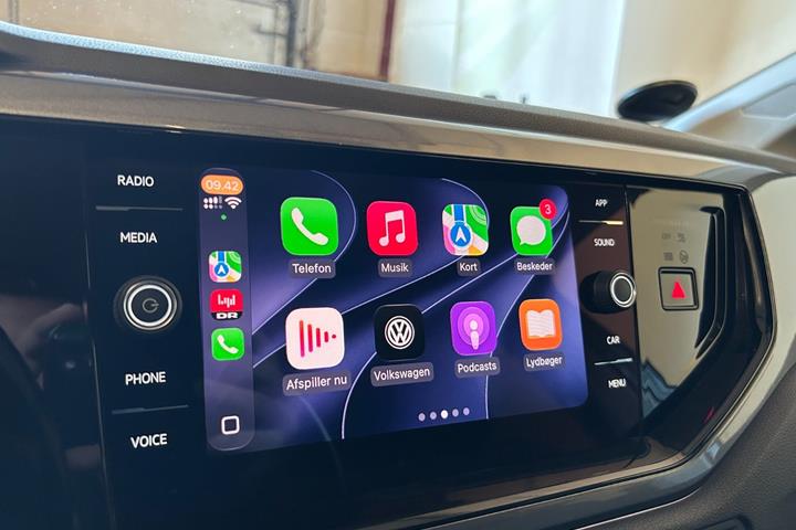 Gul VW Polo fra 2019