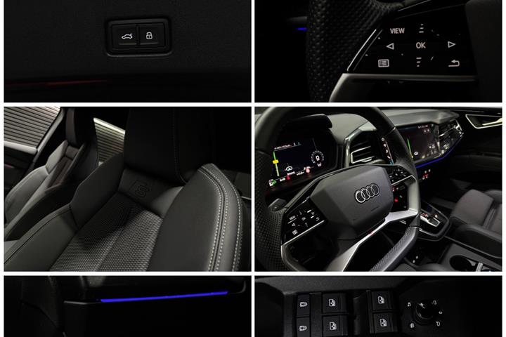 Sølv Audi Q4 e-tron fra 2025