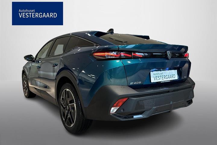 Blå Peugeot e-408 fra 2026