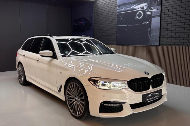 Hvid BMW 530d fra 2018