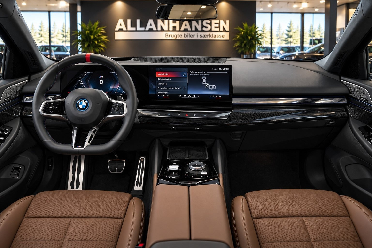 Blå BMW i5 fra 2024