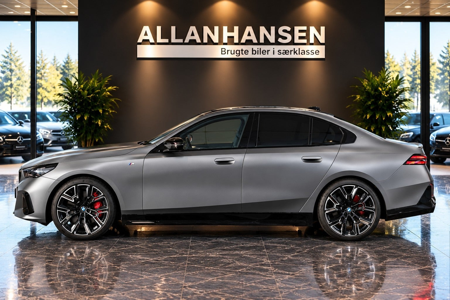 Grå BMW i5 fra 2024