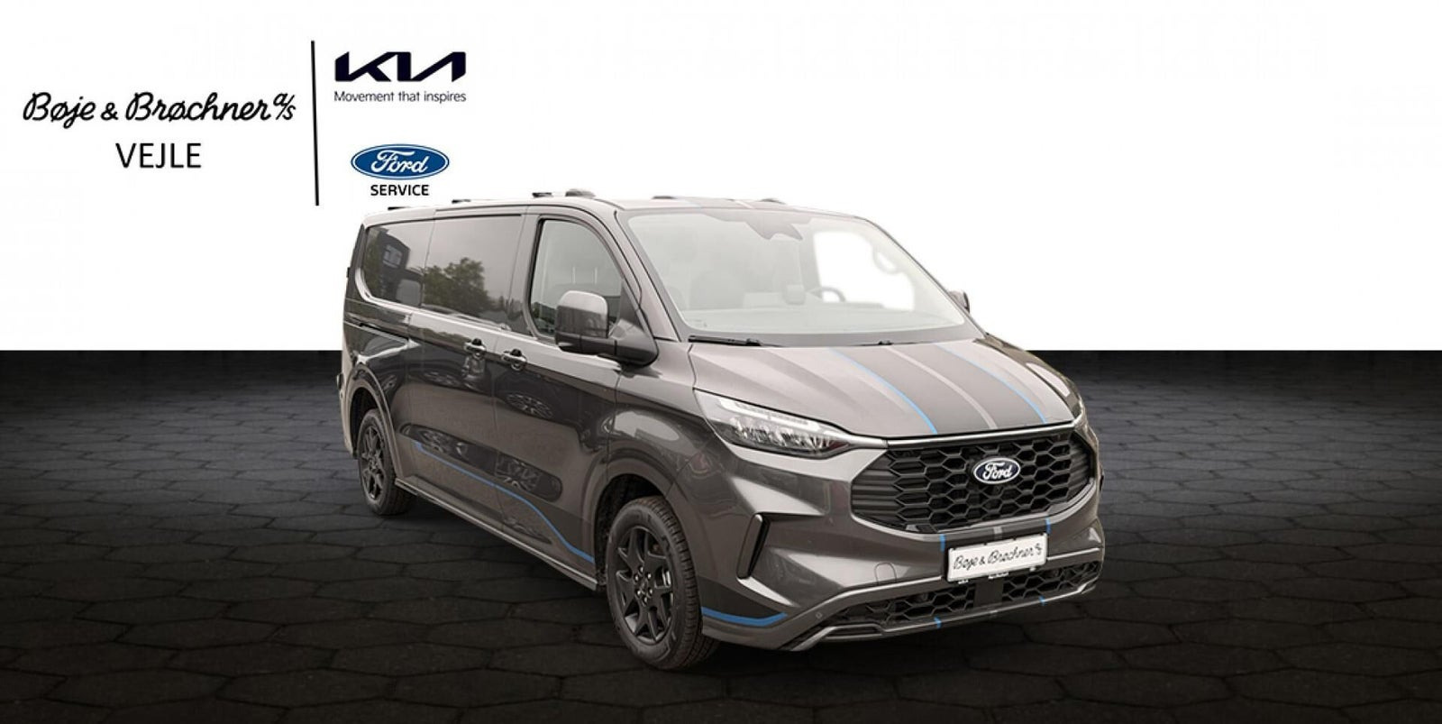 Grå Ford Transit Custom 320 L2 fra 2026
