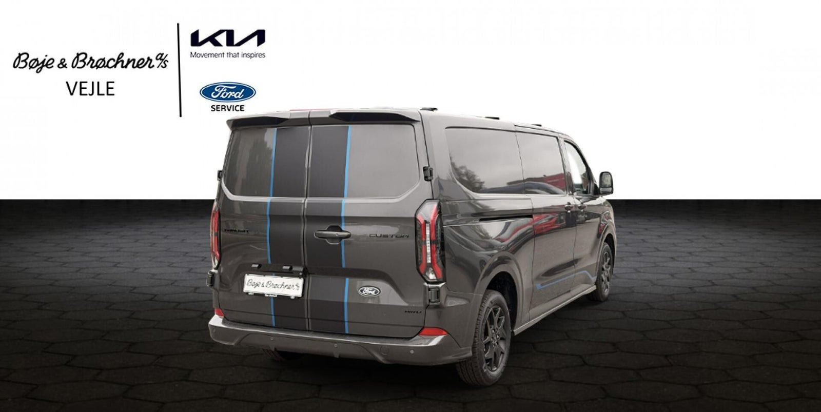Grå Ford Transit Custom 320 L2 fra 2026