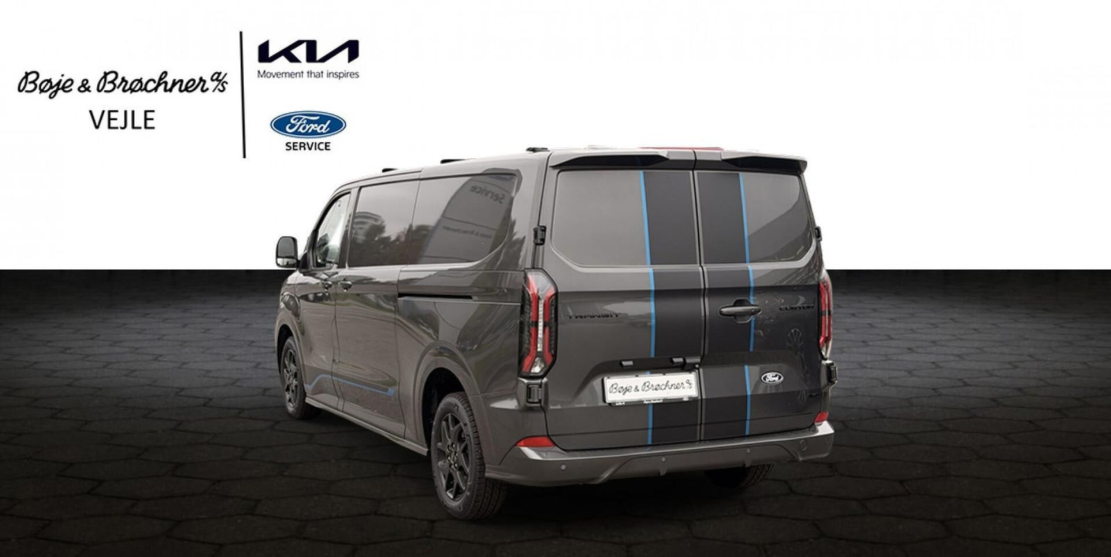 Grå Ford Transit Custom 320 L2 fra 2026