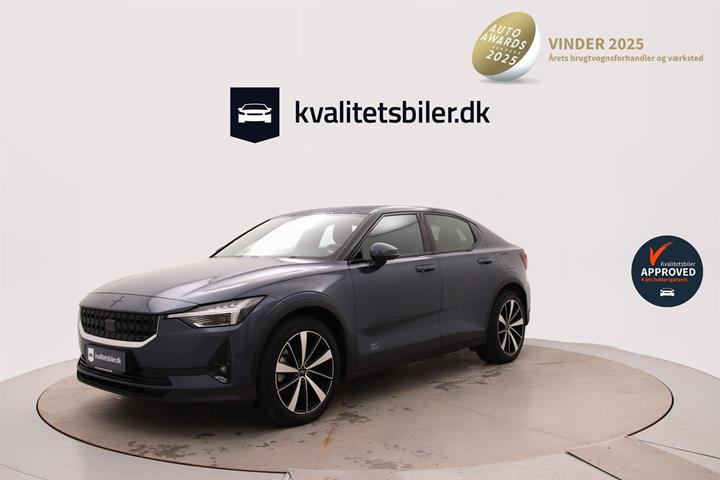 Blå Polestar 2 fra 2021