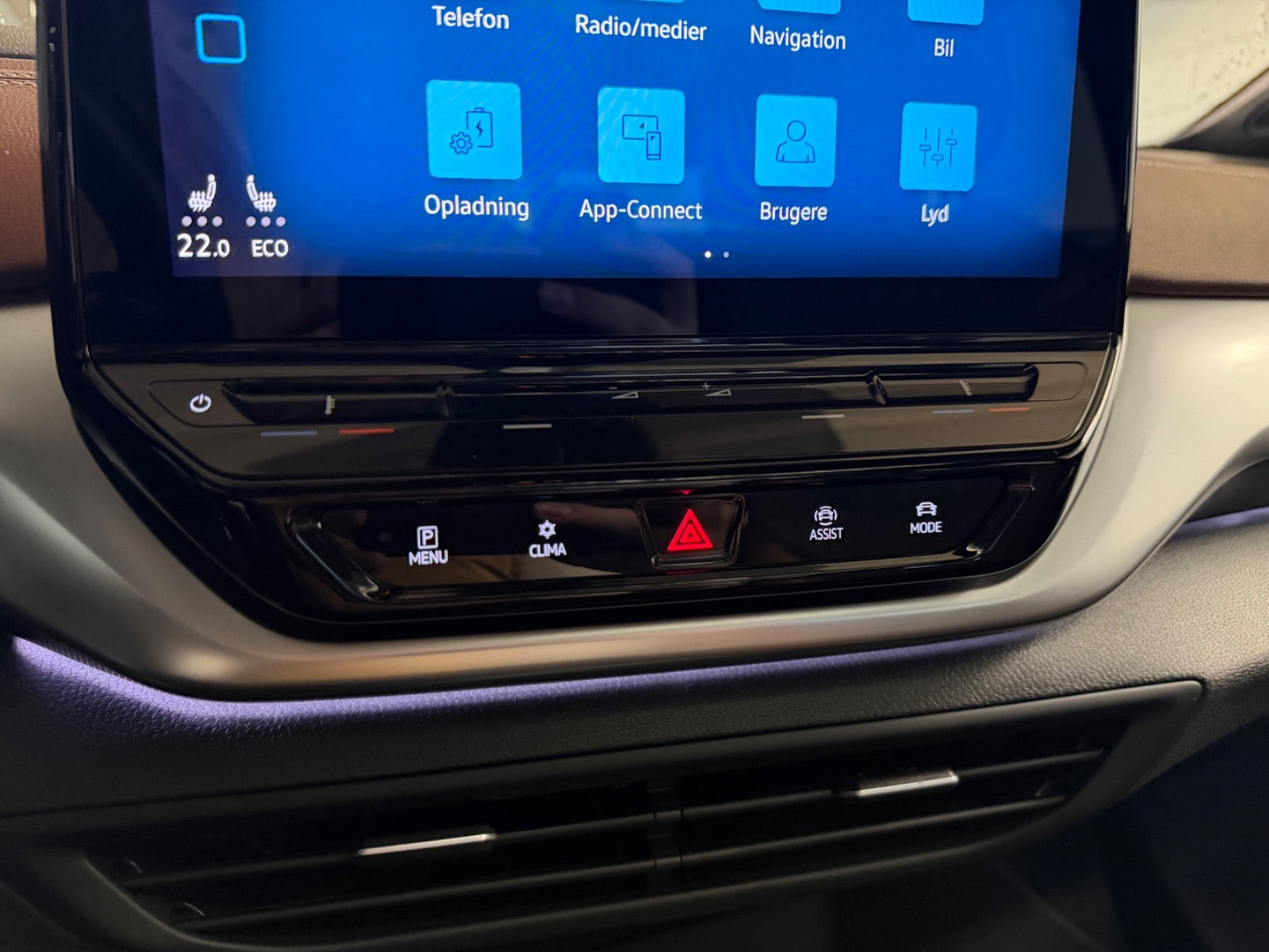 Blå VW ID.4 fra 2021