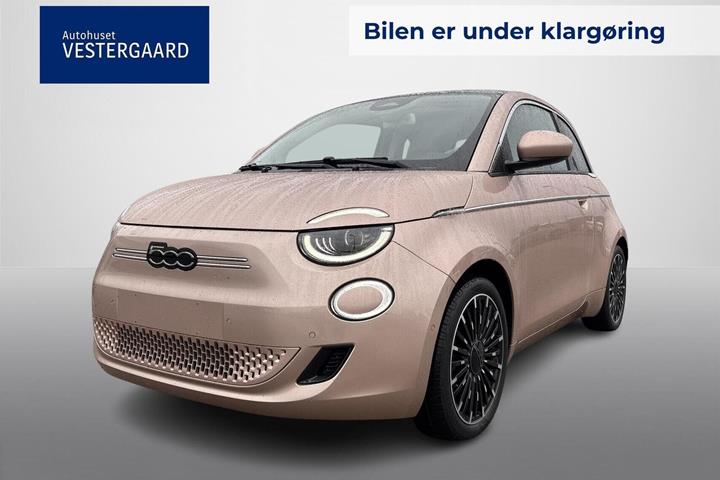 Gul Fiat 500e fra 2023