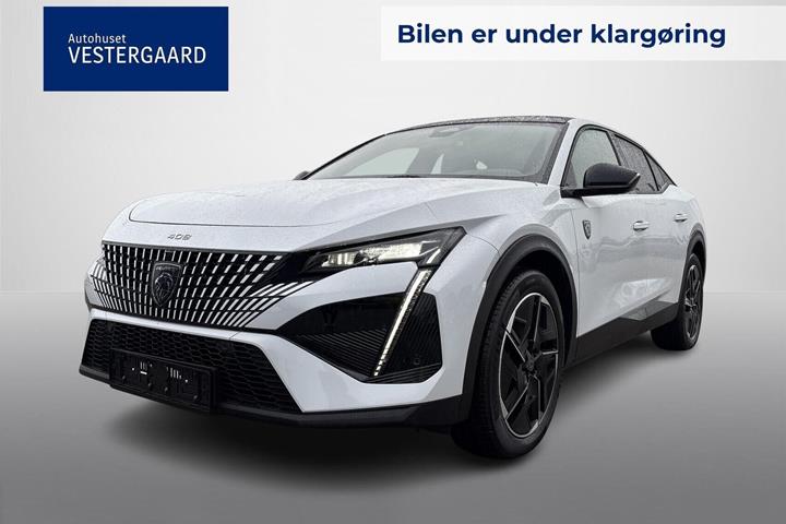 Hvid Peugeot e-408 fra 2026