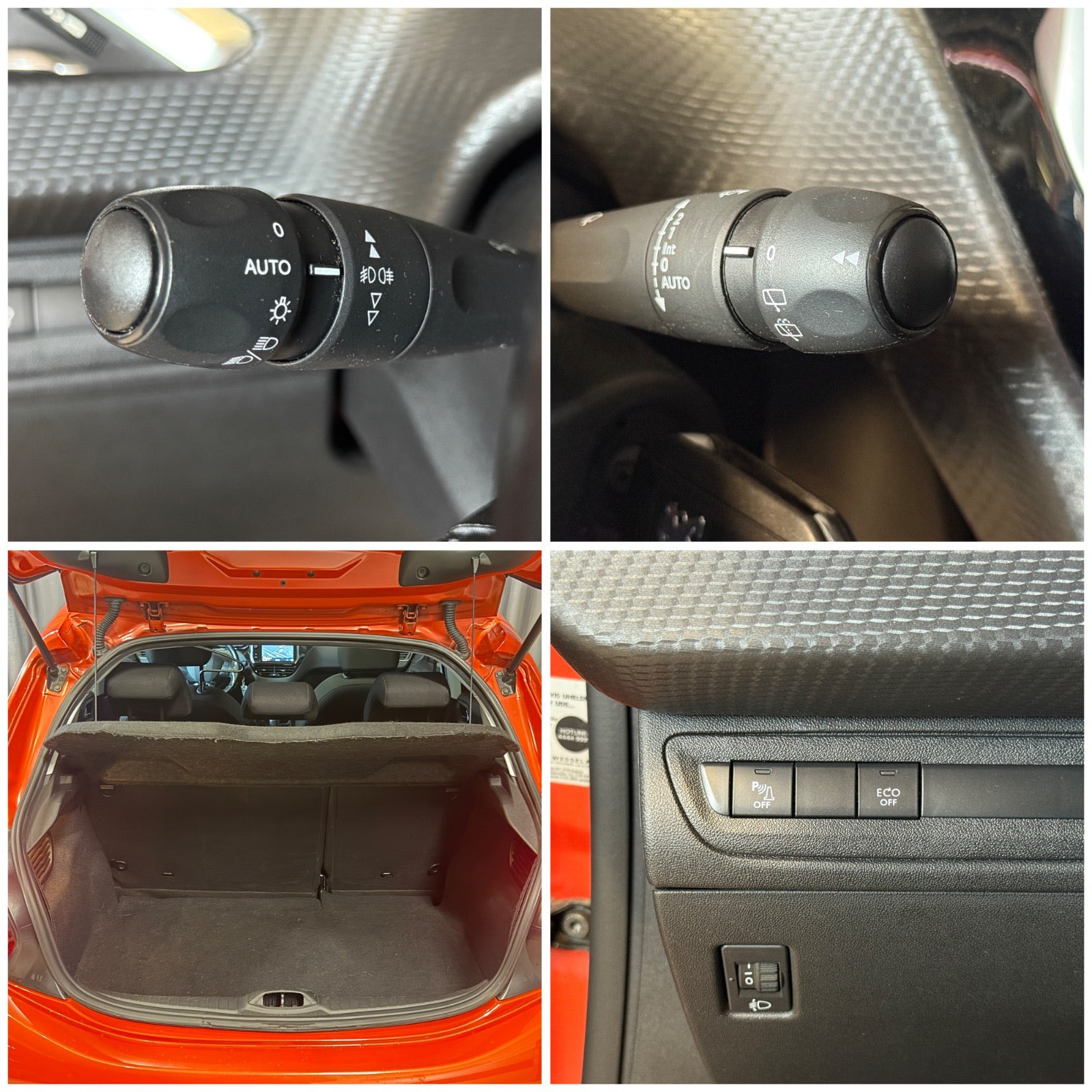 Orange Peugeot 208 fra 2019