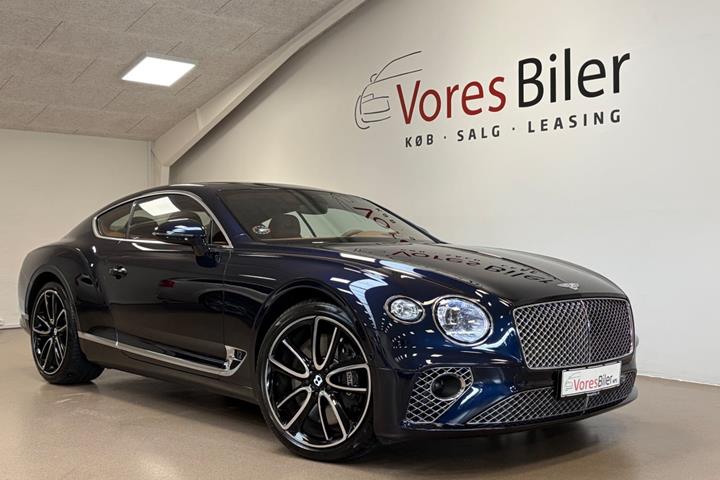Blå Bentley Continental GT fra 2020