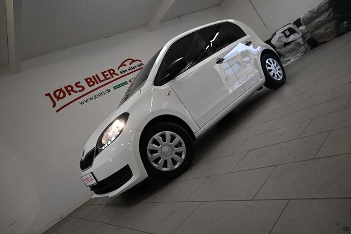 Hvid Skoda Citigo fra 2018 set udefra