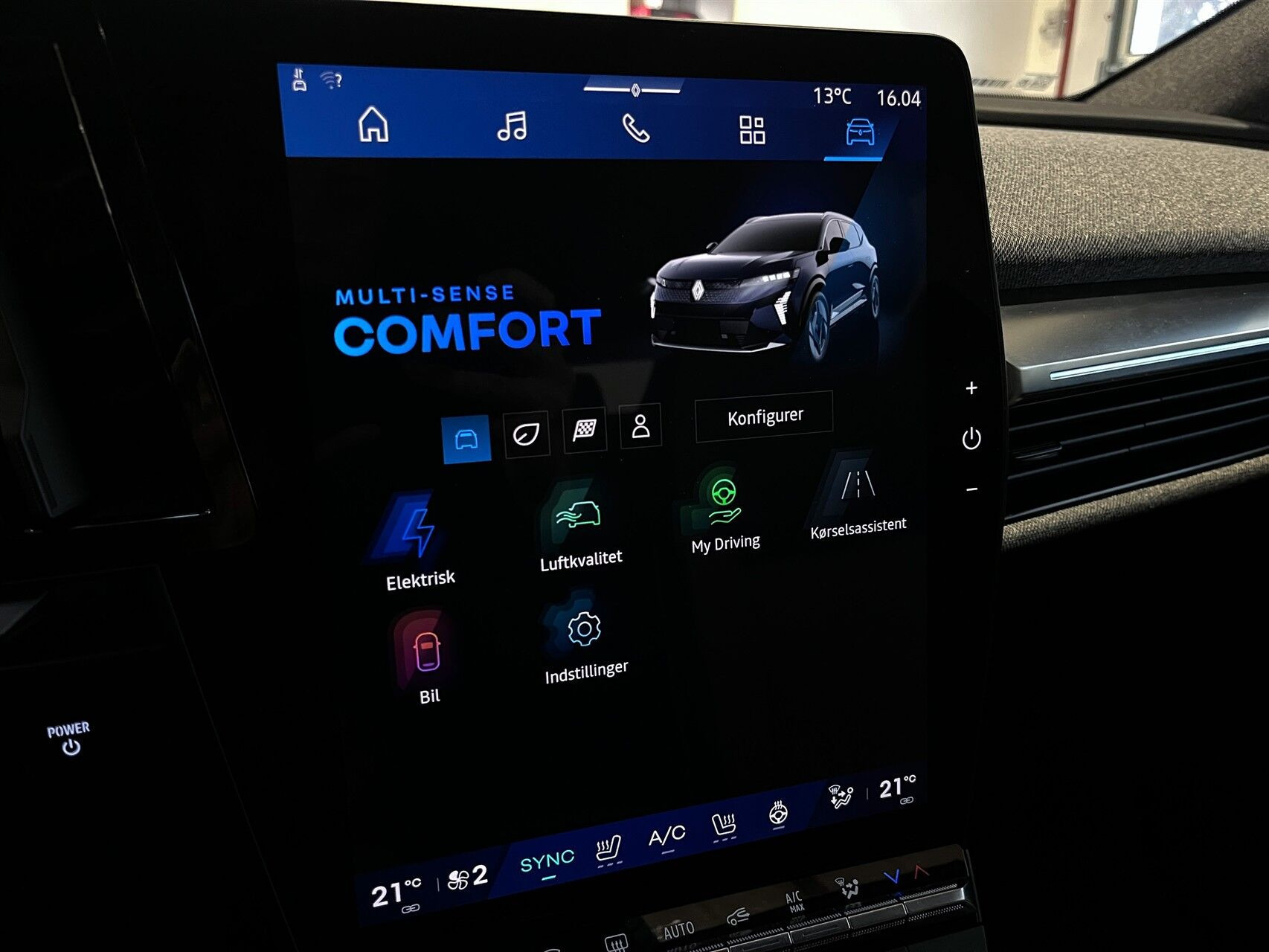 Blå Renault Scénic fra 2024