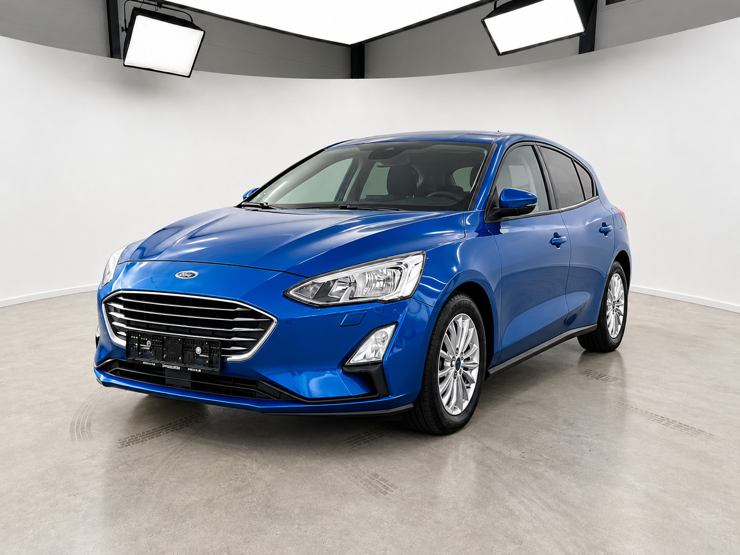 Blå Ford Focus fra 2018
