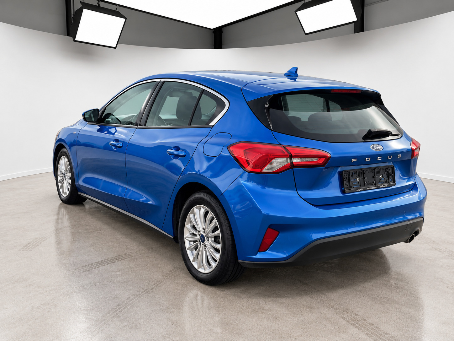 Blå Ford Focus fra 2018