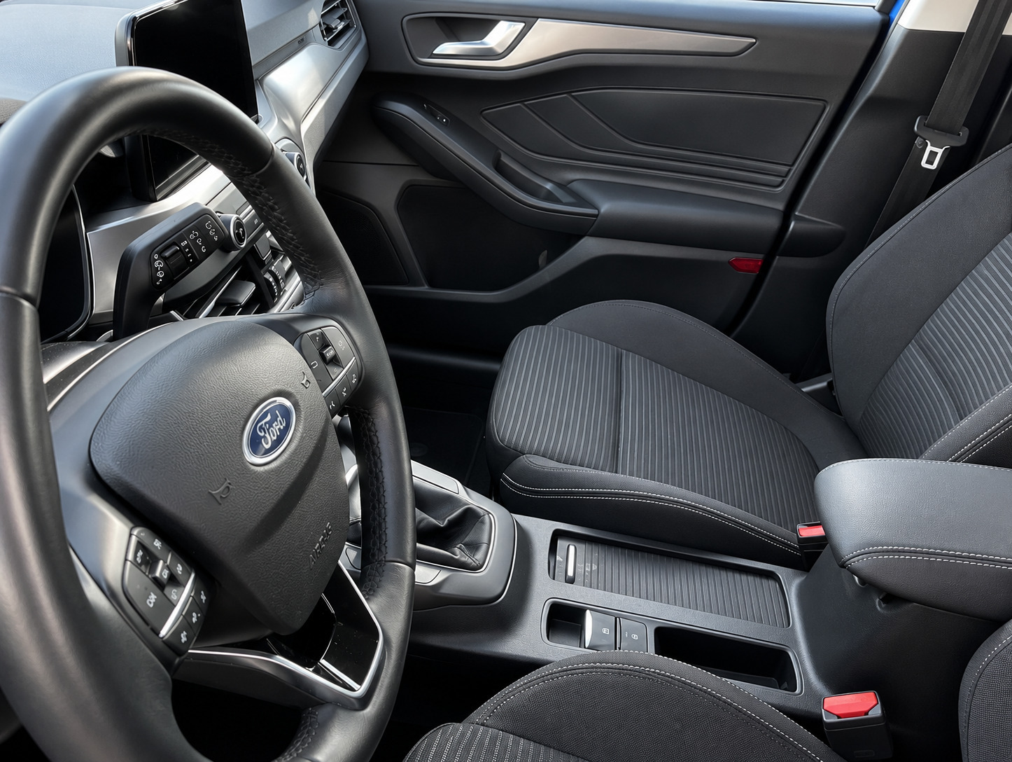 Blå Ford Focus fra 2018