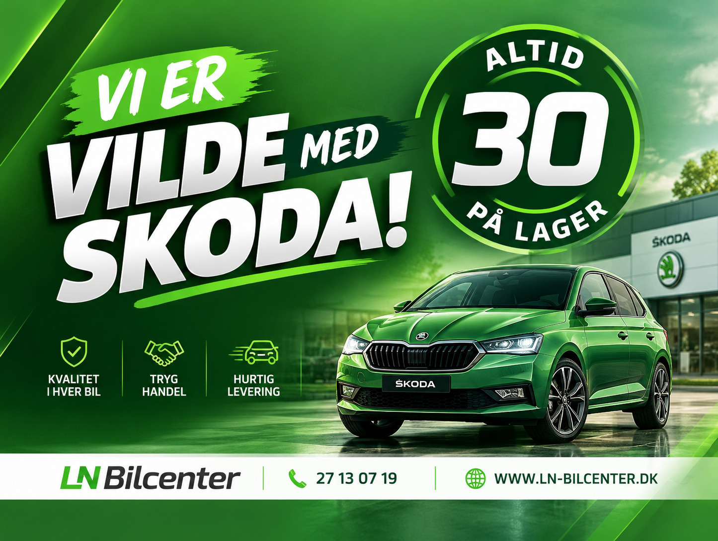 Sølv Skoda Fabia fra 2017
