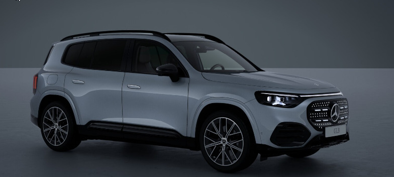 Sølv Mercedes GLB250+ fra 2026