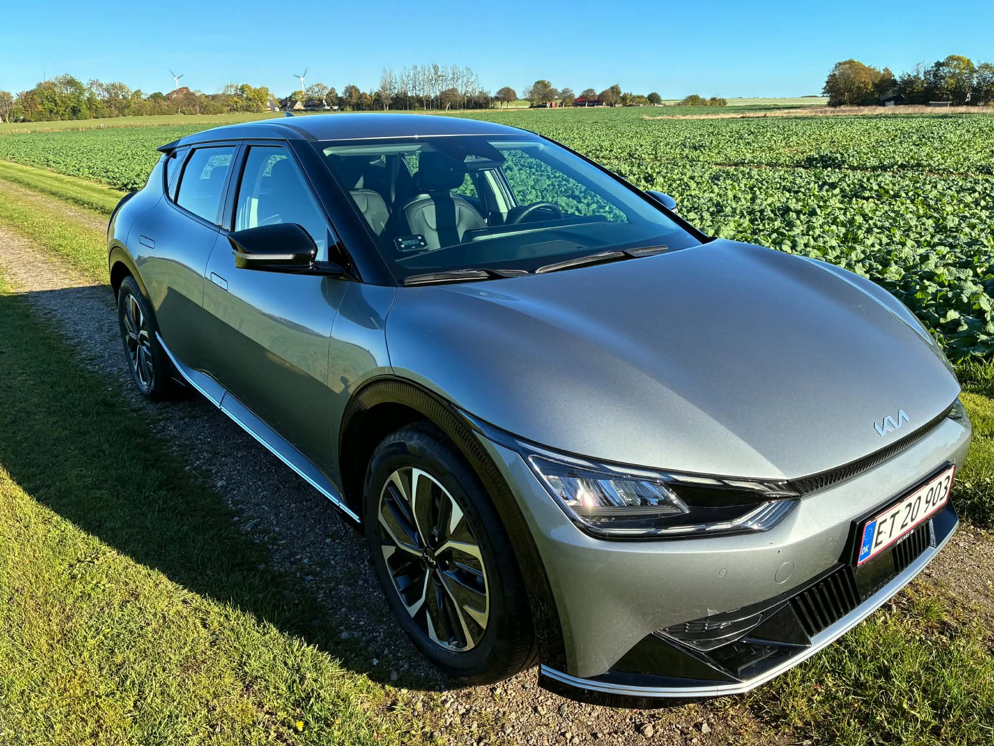 Grå Kia EV6 fra 2022