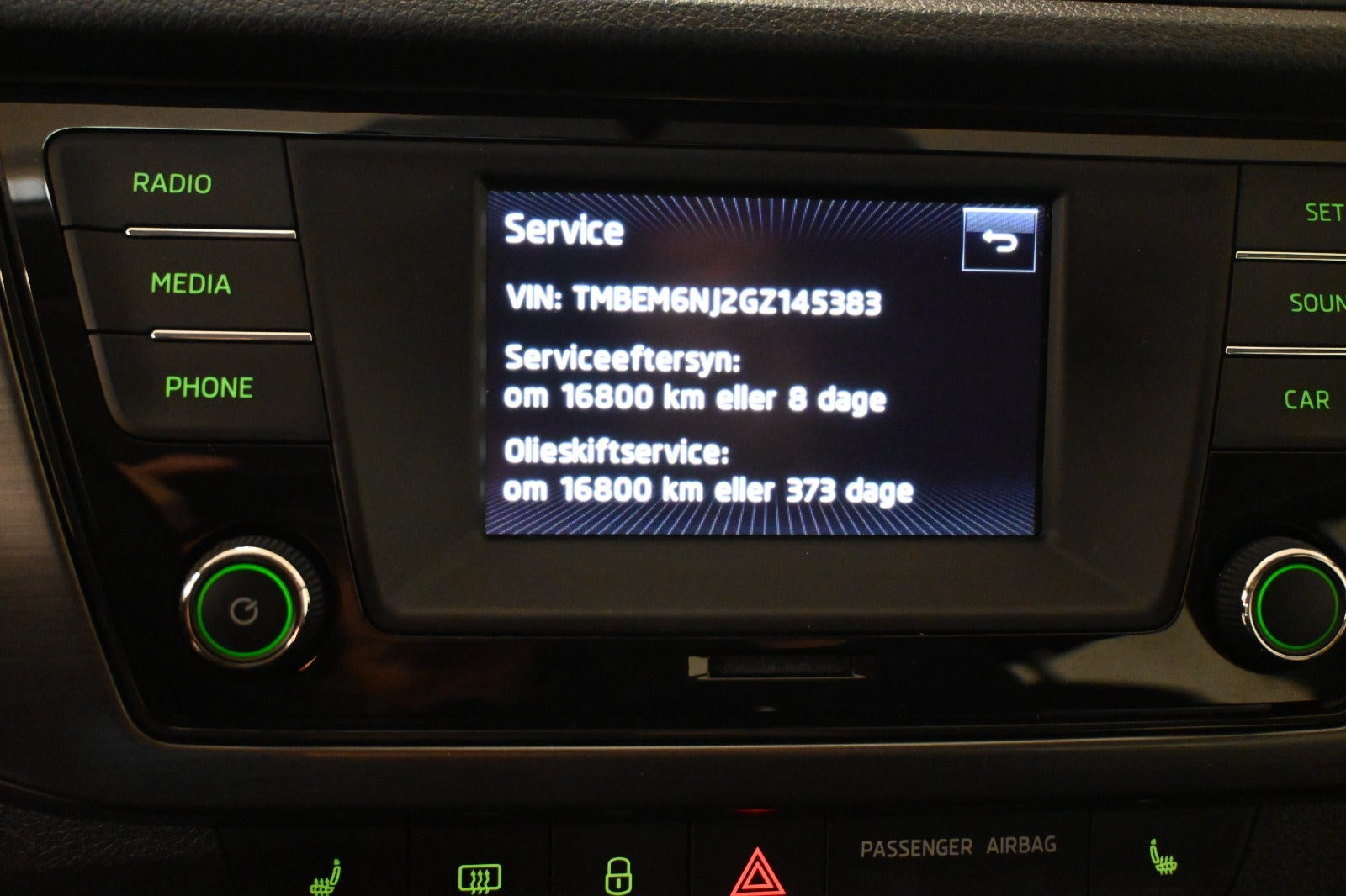 Sort Skoda Fabia fra 2016