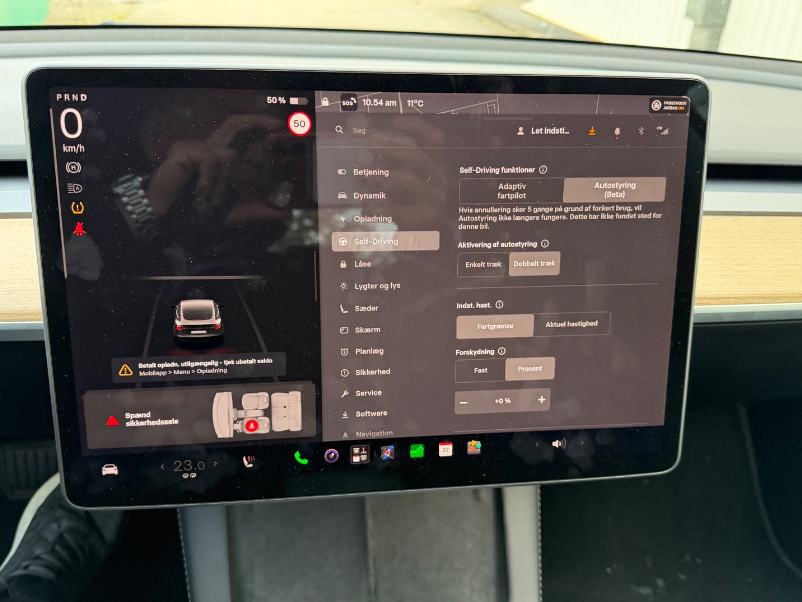 Sort Tesla Model 3 fra 2023
