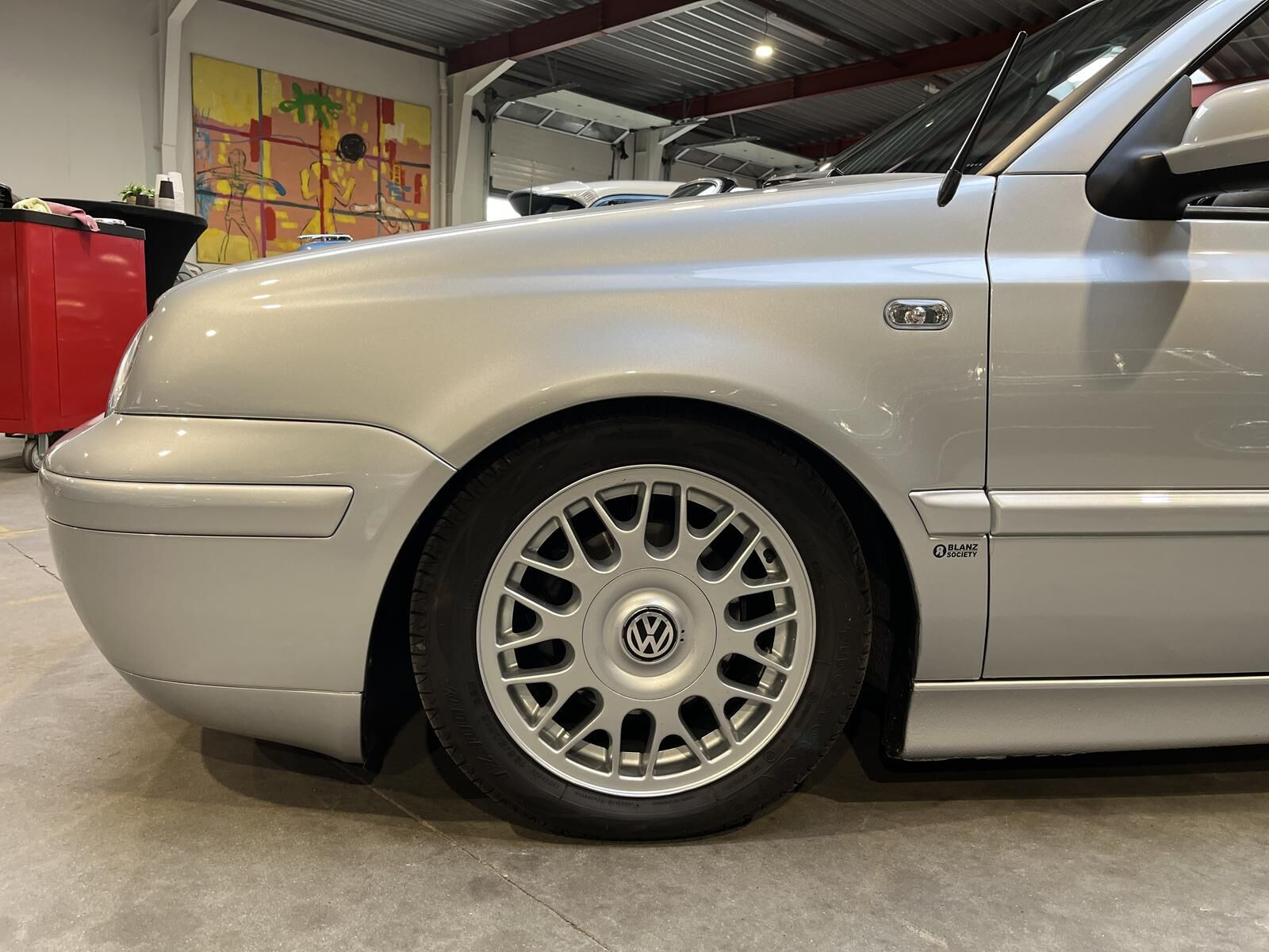 Sølv VW Golf fra 2002
