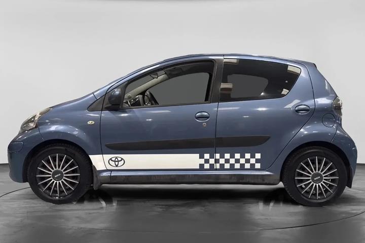 Blå Toyota Aygo fra 2009