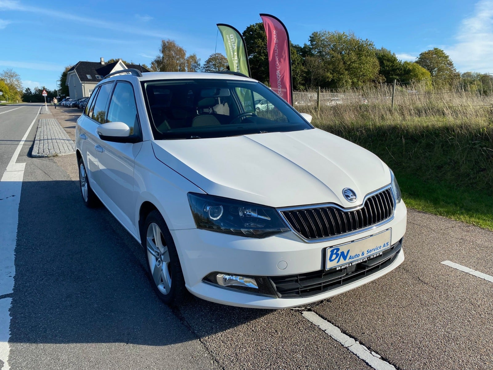 Hvid Skoda Fabia fra 2016