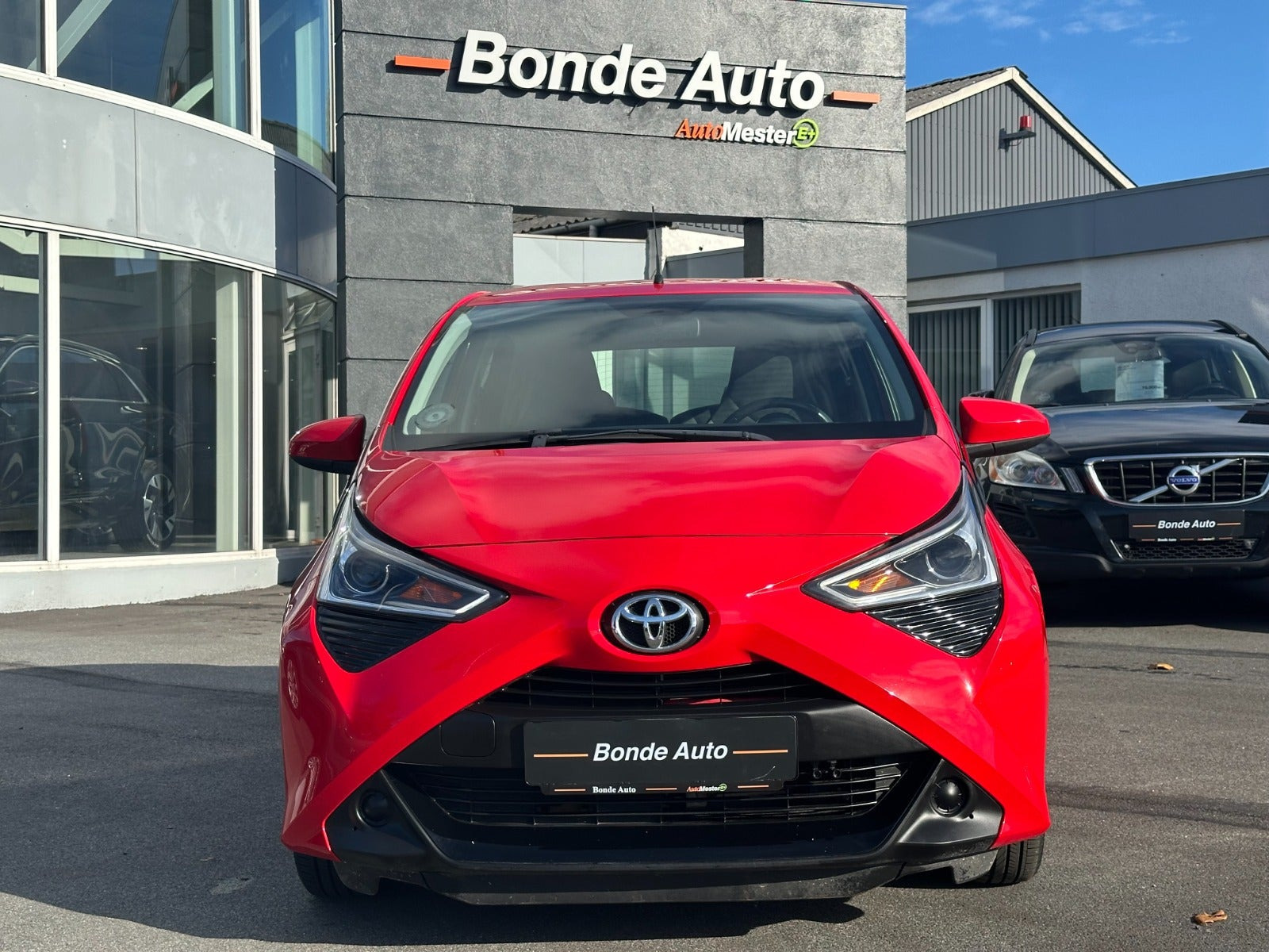 Rød Toyota Aygo fra 2018