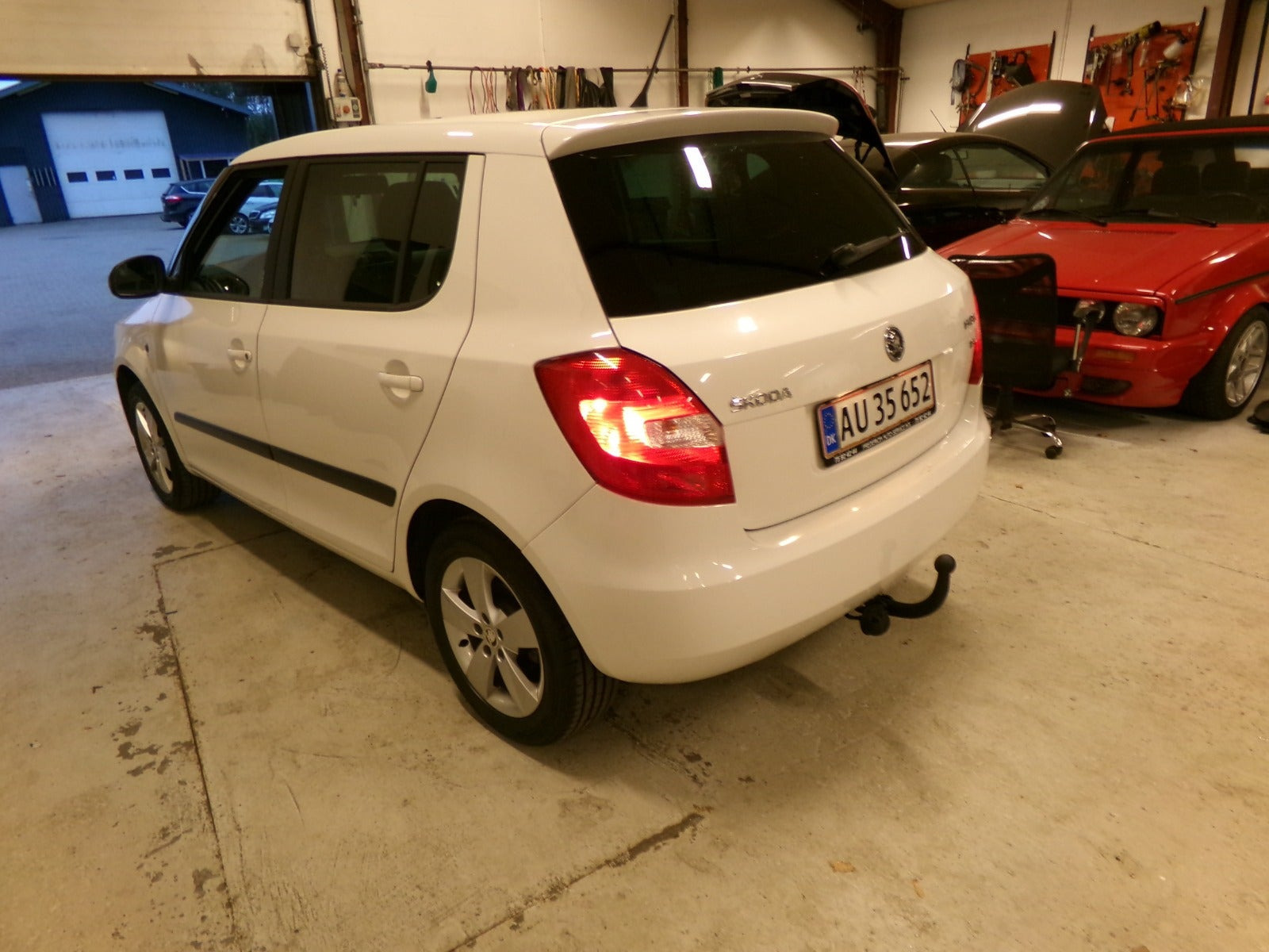Hvid Skoda Fabia fra 2013