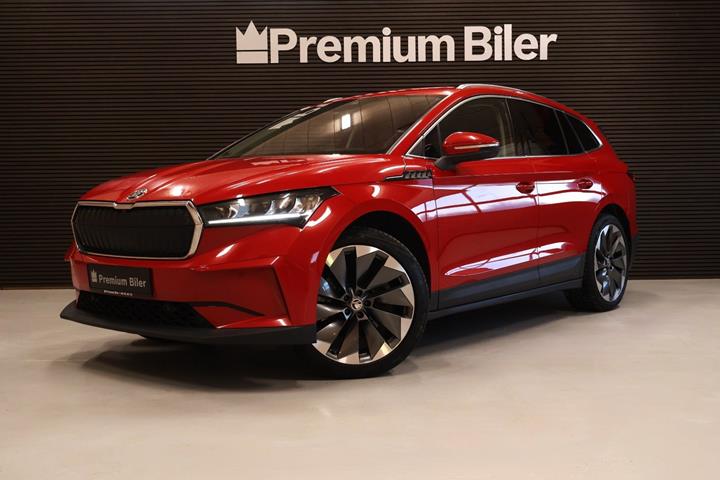 Rød Skoda Enyaq fra 2023