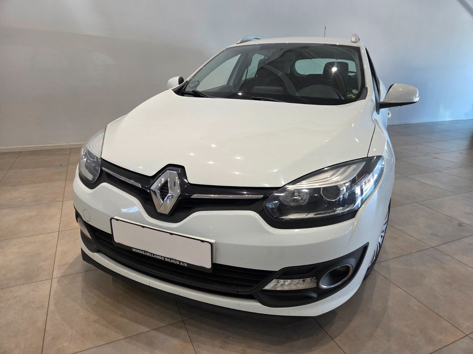 Hvid Renault Megane III fra 2014